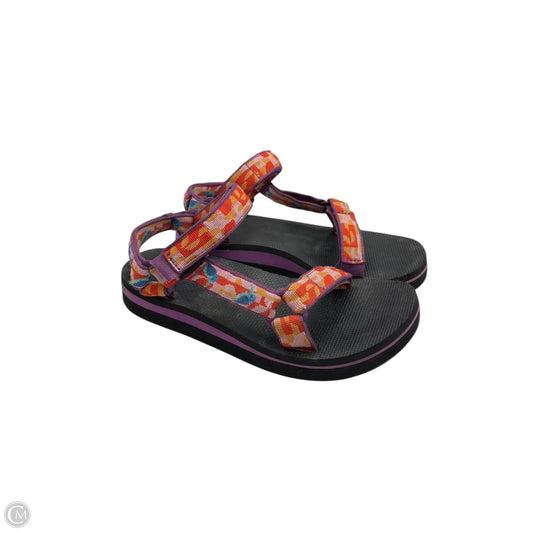 Sandals Heels Platform By Teva In Purple, Size: 8