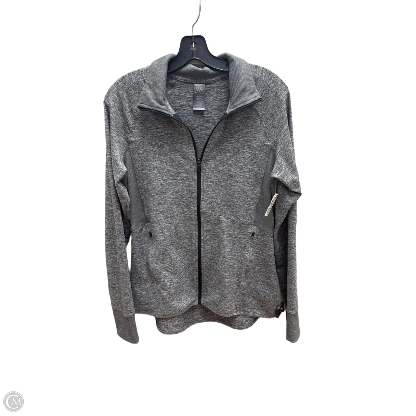Athletic Jacket By Champion In Grey, Size: L
