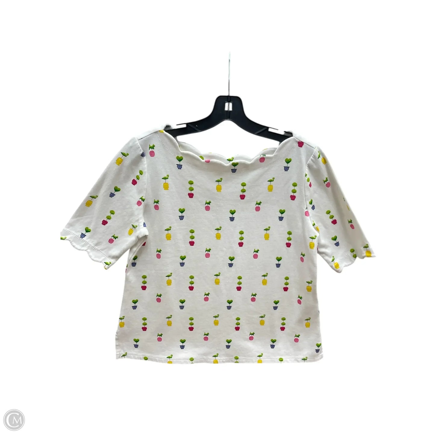 Top 3/4 Sleeve By Charter Club In White, Size: M