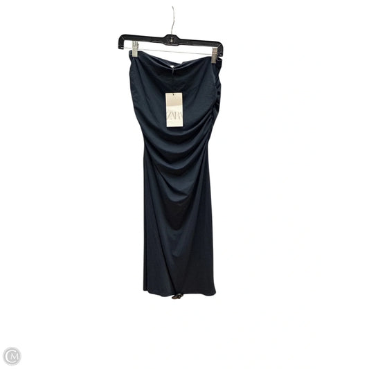 Dress Casual Midi By Zara In Navy, Size: L