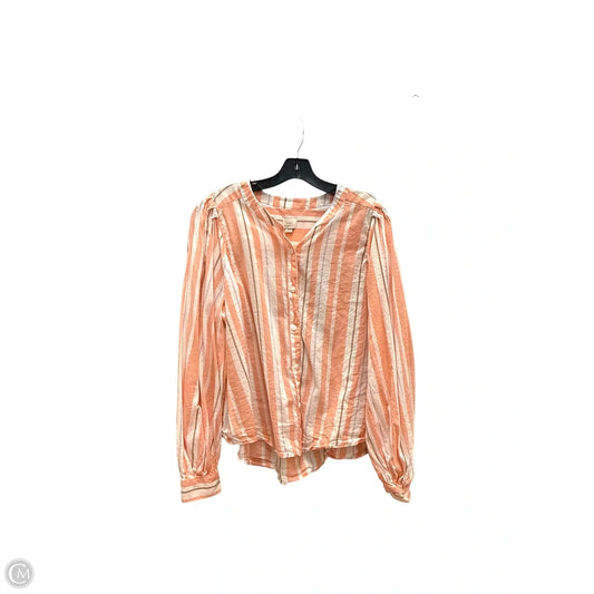 Top Long Sleeve By A New Day In Orange, Size: 2x