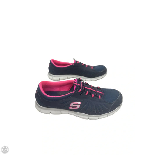 Shoes Athletic By Skechers In Blue & Pink, Size: 8.5