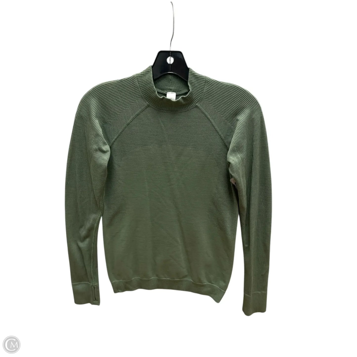 Athletic Top Long Sleeve Crewneck By Lululemon In Green, Size: S