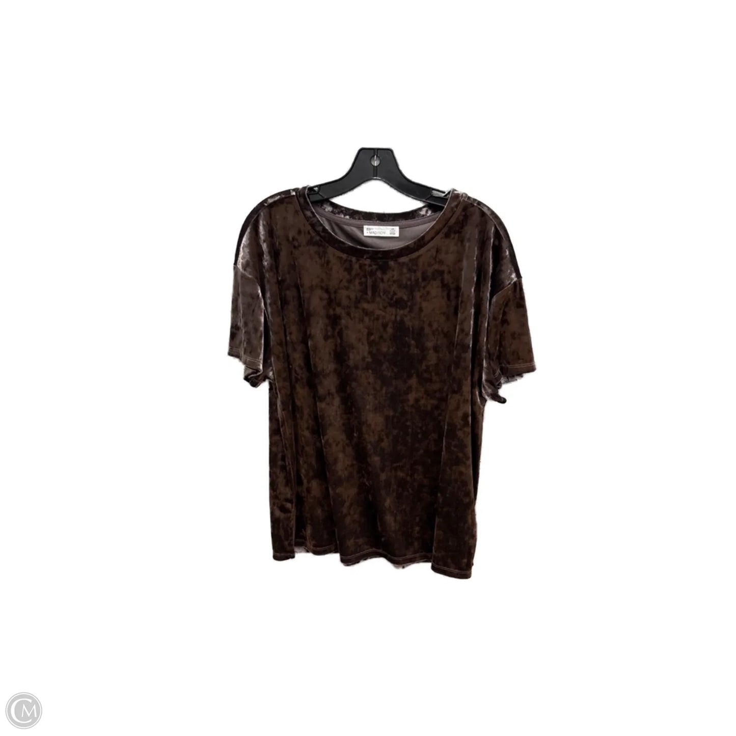 Top Short Sleeve By 89th And Madison In Brown, Size: L