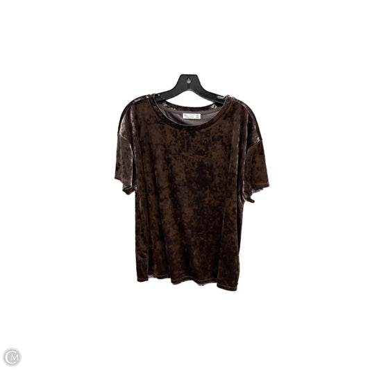 Top Short Sleeve By 89th And Madison In Brown, Size: L
