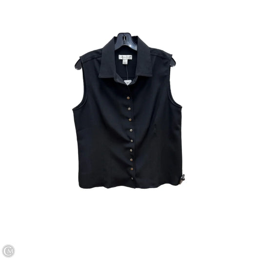Top Sleeveless By Christopher And Banks In Black, Size: L