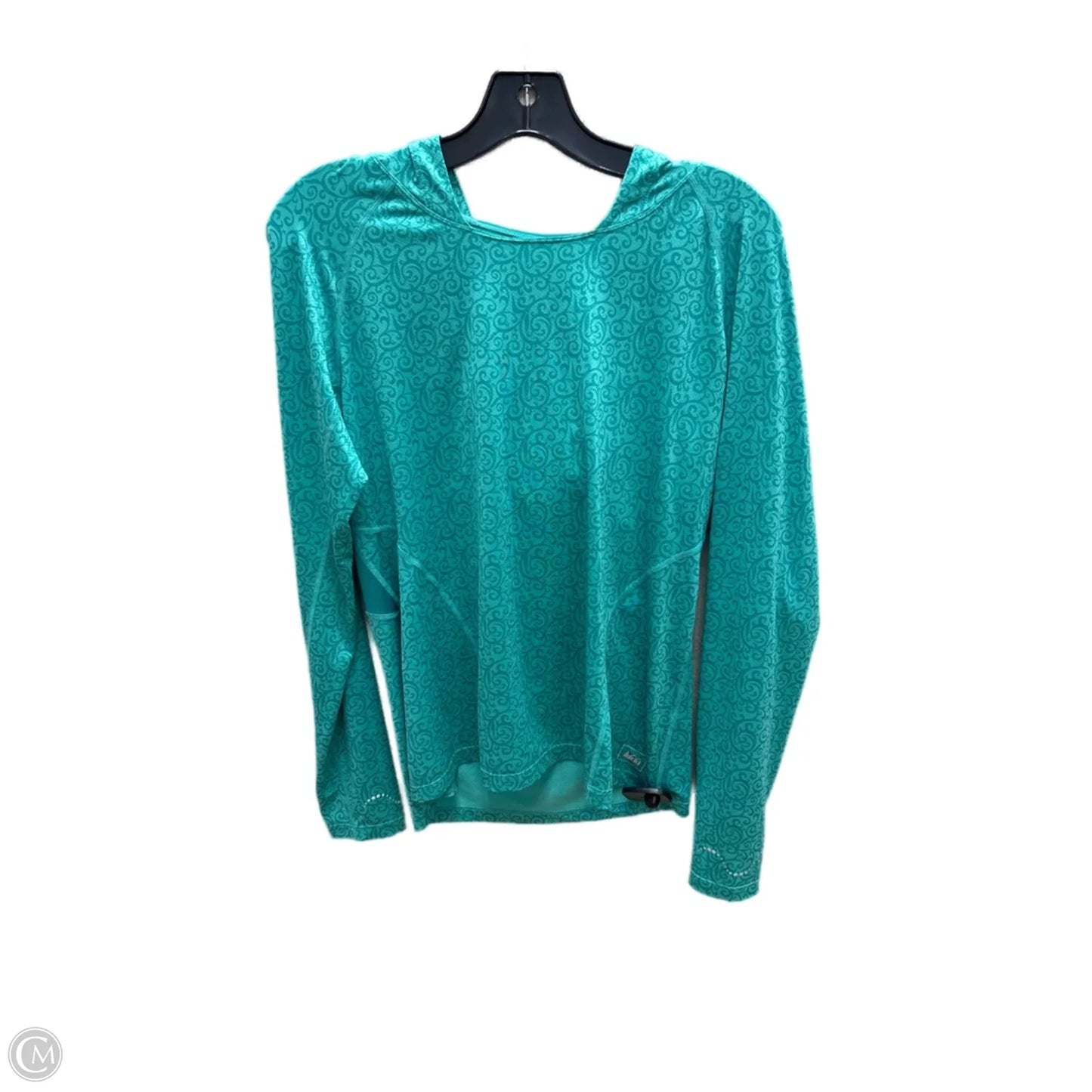 Athletic Top Long Sleeve Hoodie By Rei In Green, Size: M