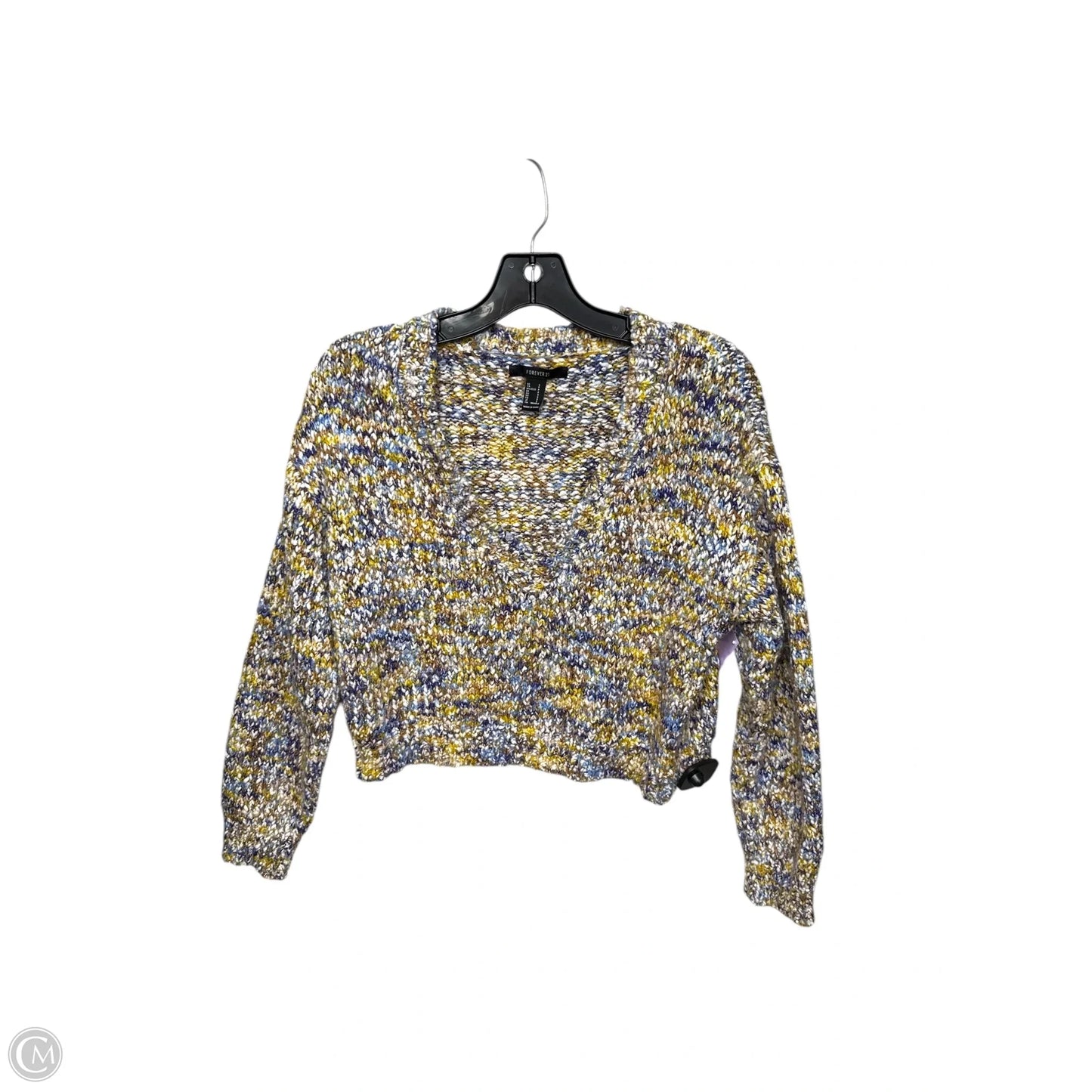 Sweater By Forever 21 In Blue & Yellow, Size: S