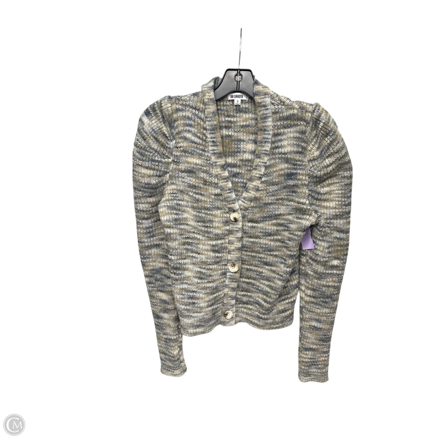 Cardigan By Bb Dakota In Blue & Grey, Size: S