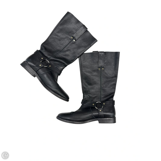 Boots Leather By Joie In Black, Size: 7.5