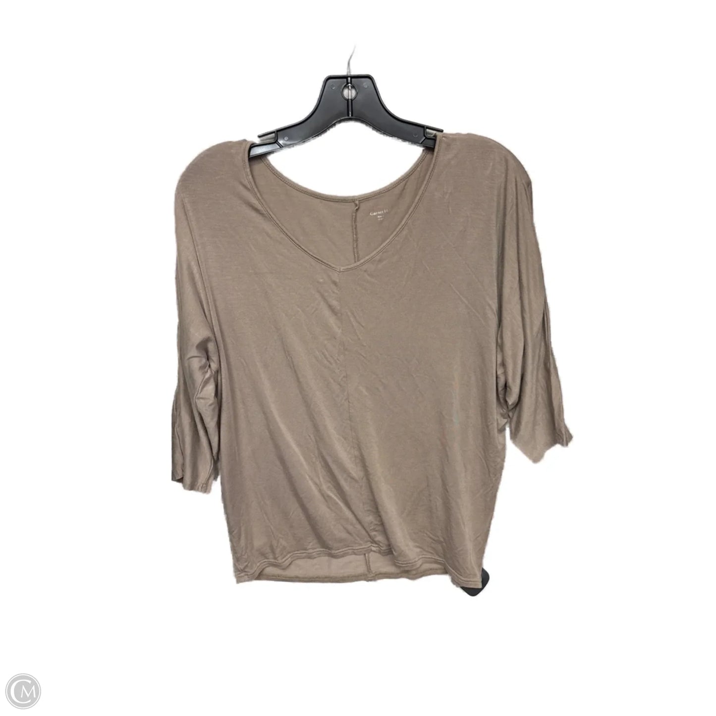 Top 3/4 Sleeve By Garnet Hill In Brown, Size: S