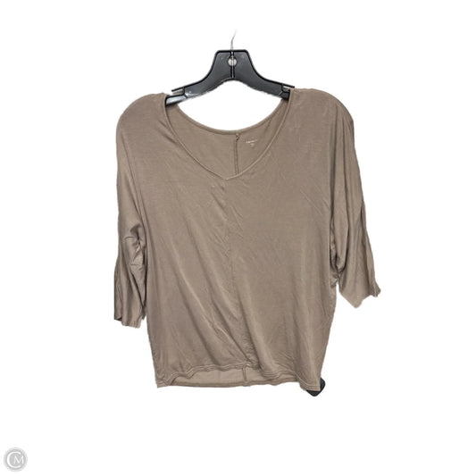 Top 3/4 Sleeve By Garnet Hill In Brown, Size: S