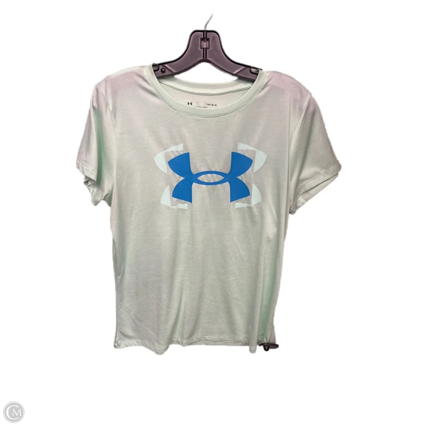 Athletic Top Short Sleeve By Under Armour In Green, Size: L