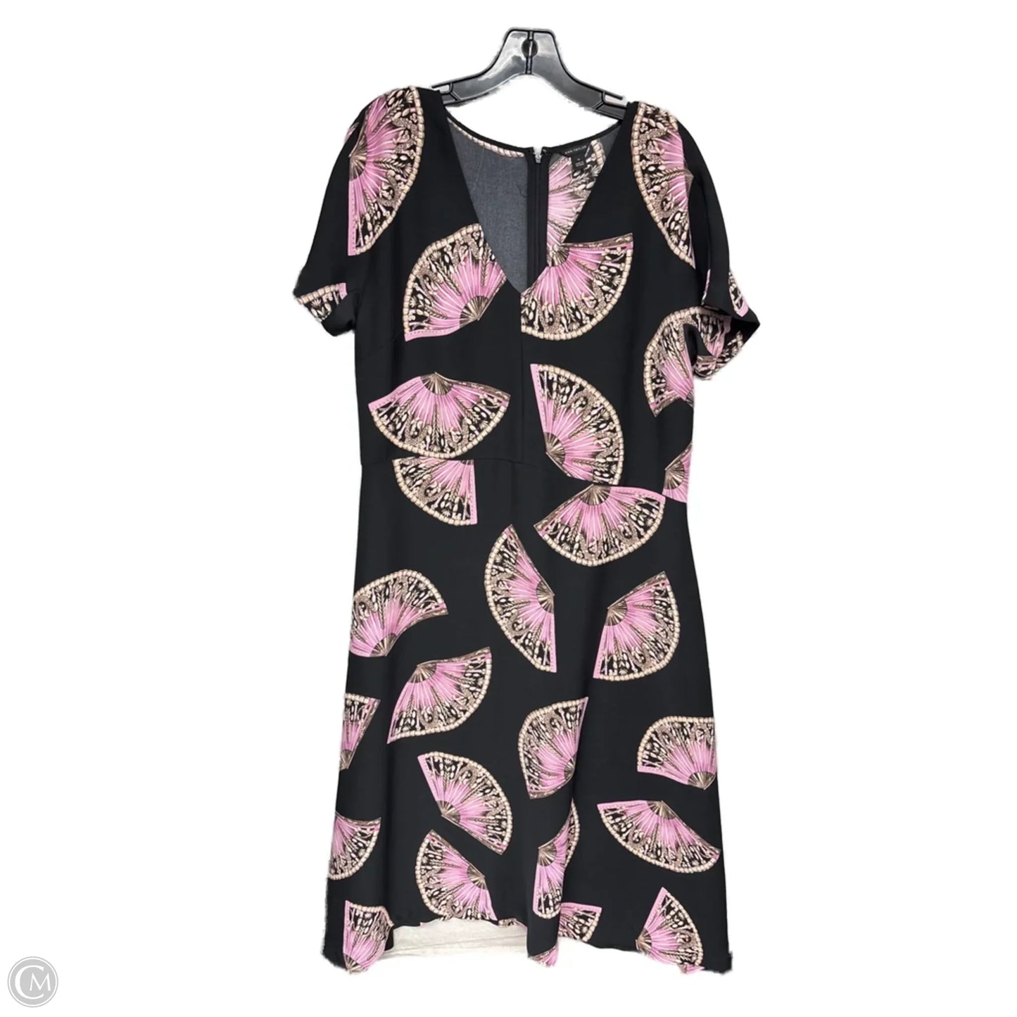 Dress Casual Midi By Ann Taylor In Black & Purple, Size: 14