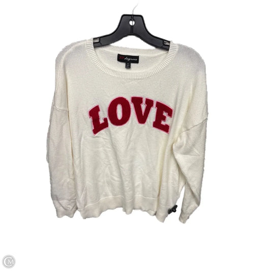 Sweater By Clothes Mentor In Cream & Red, Size: 1x