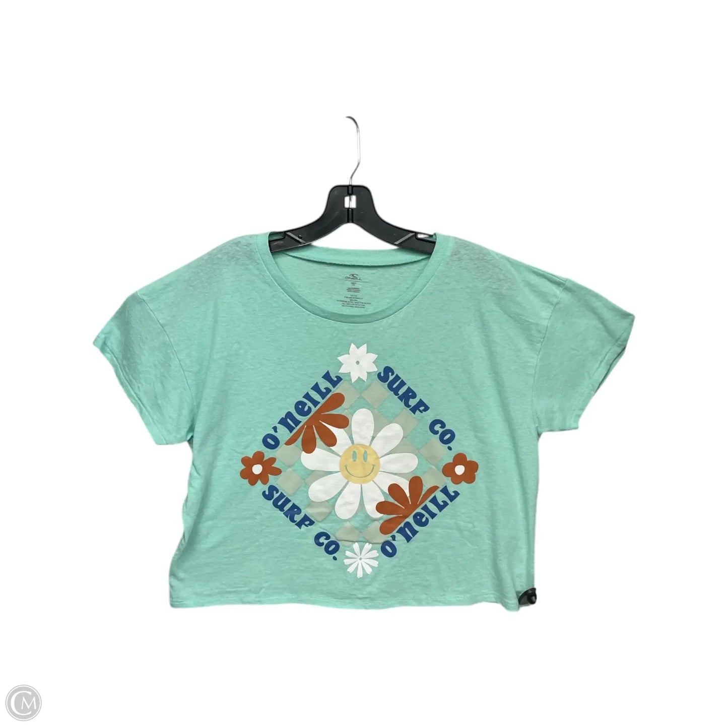 Athletic Top Short Sleeve By Oneill In Green, Size: S