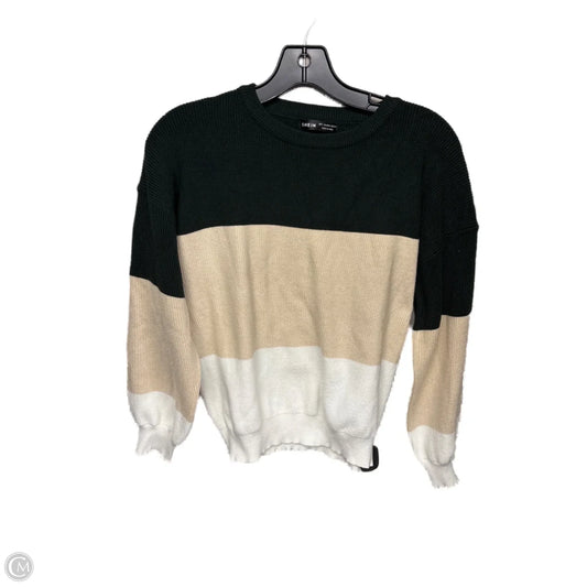 Sweater By Shein In Green & Tan, Size: L