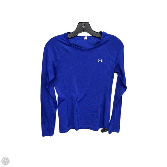 Top Long Sleeve By Under Armour In Blue, Size: S