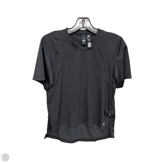 Athletic Top Short Sleeve By Adidas In Black, Size: S