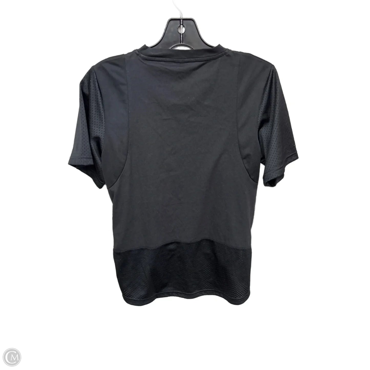 Athletic Top Short Sleeve By Adidas In Black, Size: S