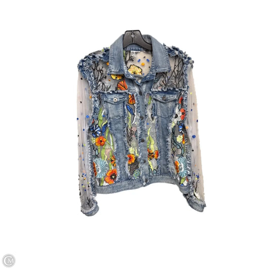 Jacket Denim By Clothes Mentor In Blue, Size: M