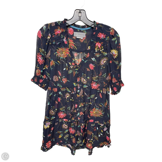 Tunic Short Sleeve By Anthropologie In Navy, Size: Xs