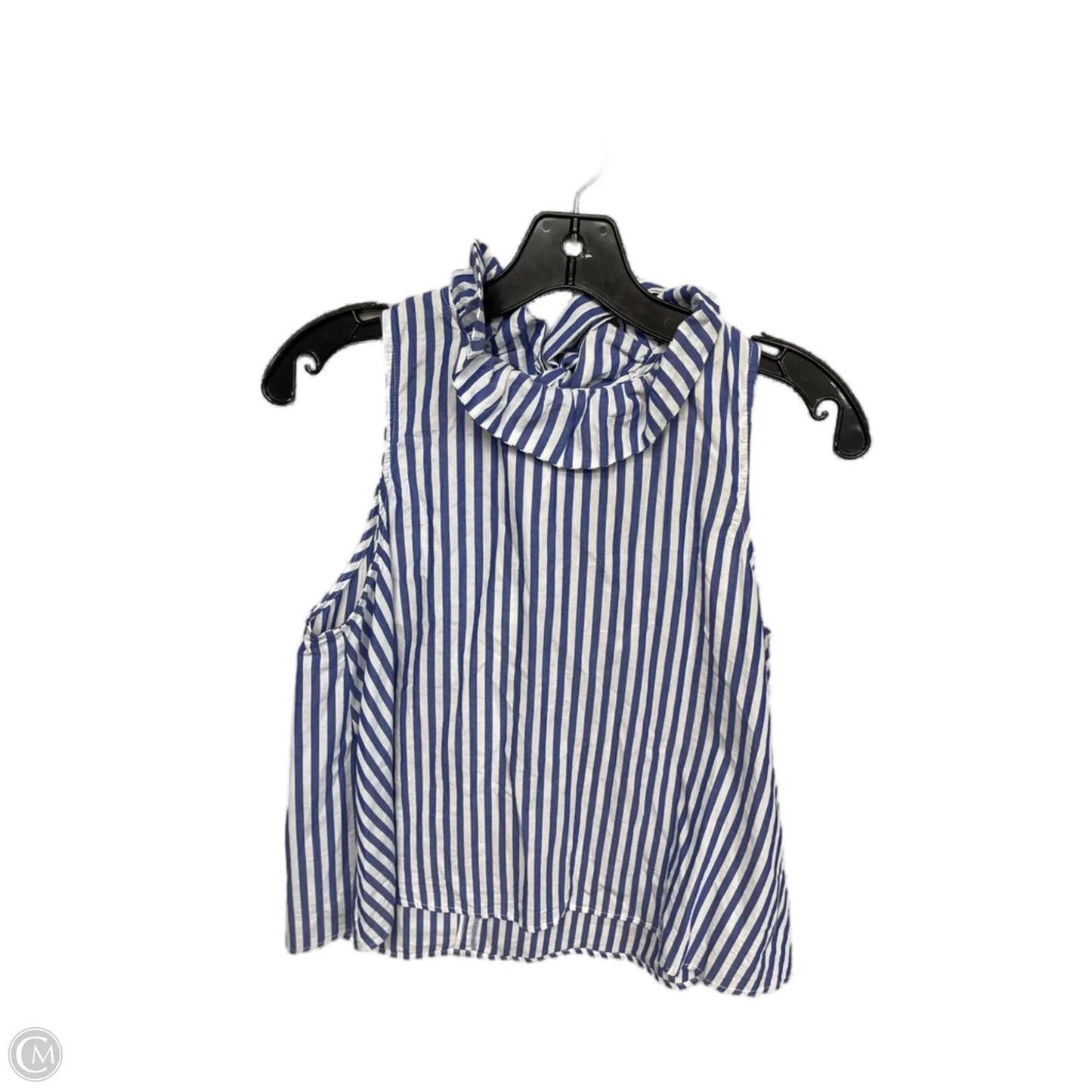 Top Sleeveless By Clothes Mentor In Blue & White, Size: Xs