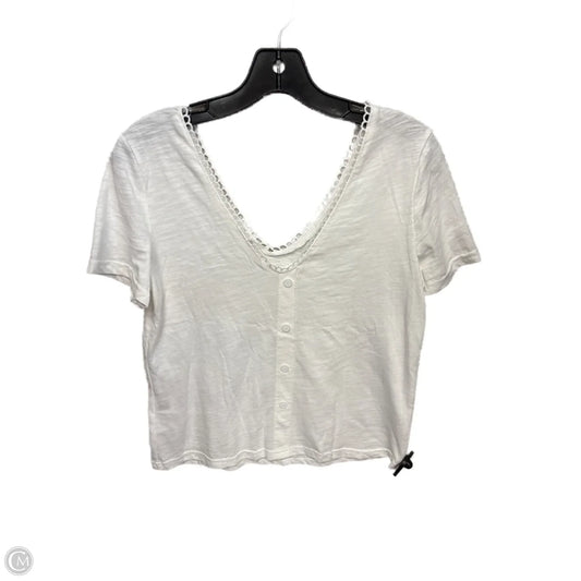 Top Short Sleeve By Shein In White, Size: Xs