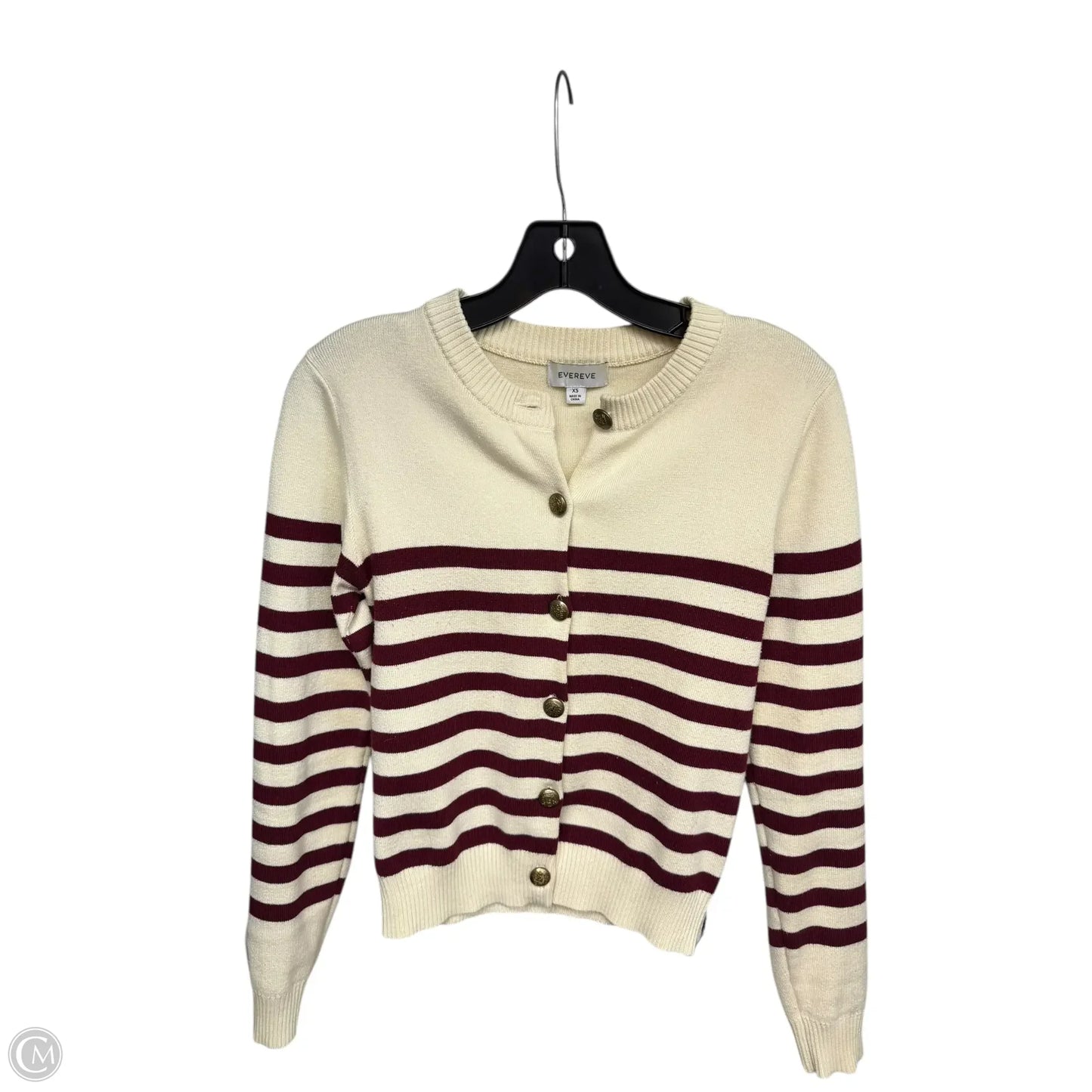Cardigan By Evereve In Red & White, Size: Xs