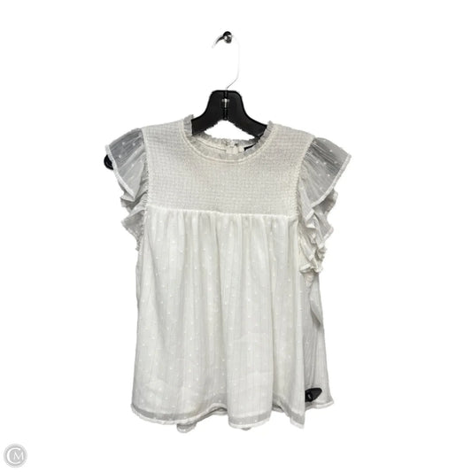 Top Sleeveless By Aqua In White, Size: S