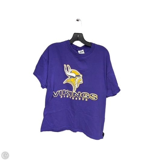 Athletic Top Short Sleeve By Nfl In Purple, Size: L