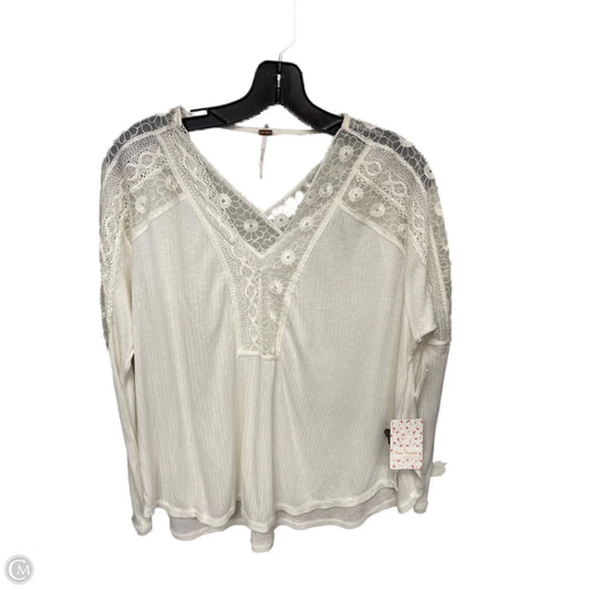 Top Long Sleeve By Free People In White, Size: S