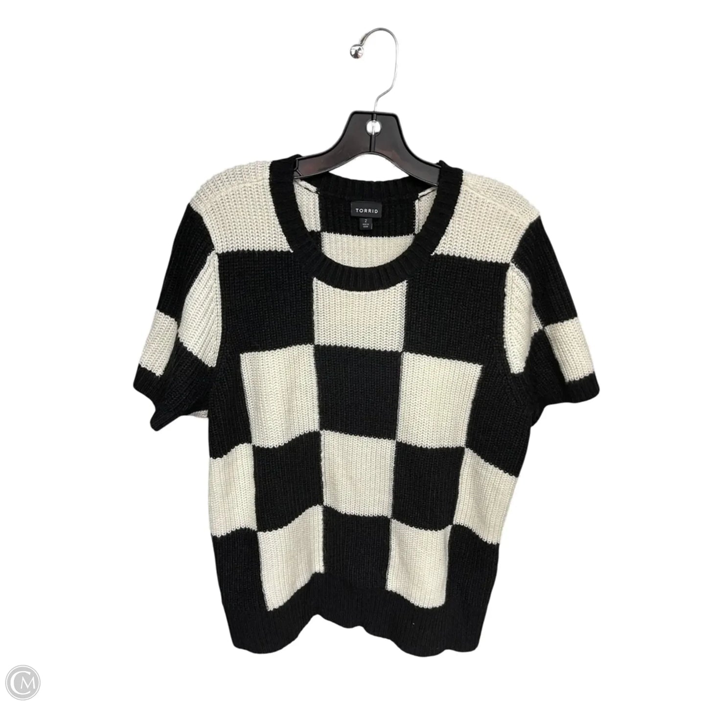 Top Short Sleeve By Torrid In Black & White, Size: 2x