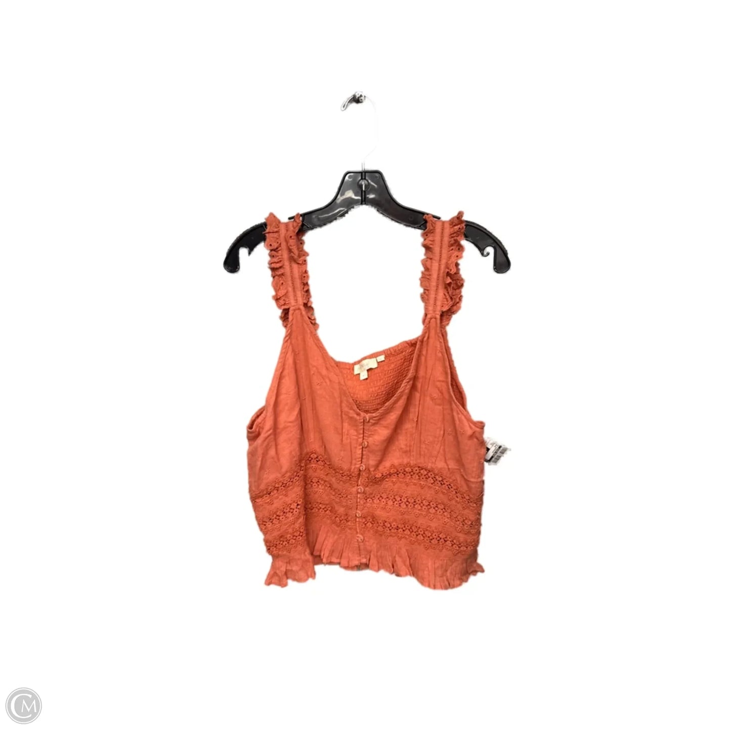 Top Sleeveless By Clothes Mentor In Orange, Size: Xl