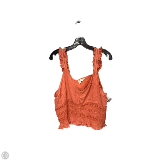 Top Sleeveless By Clothes Mentor In Orange, Size: Xl