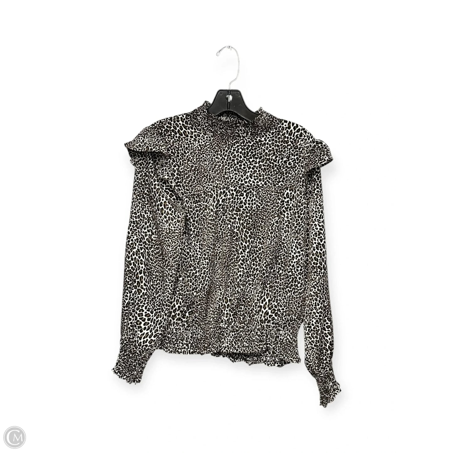 Top Long Sleeve By Thml In Animal Print, Size: M