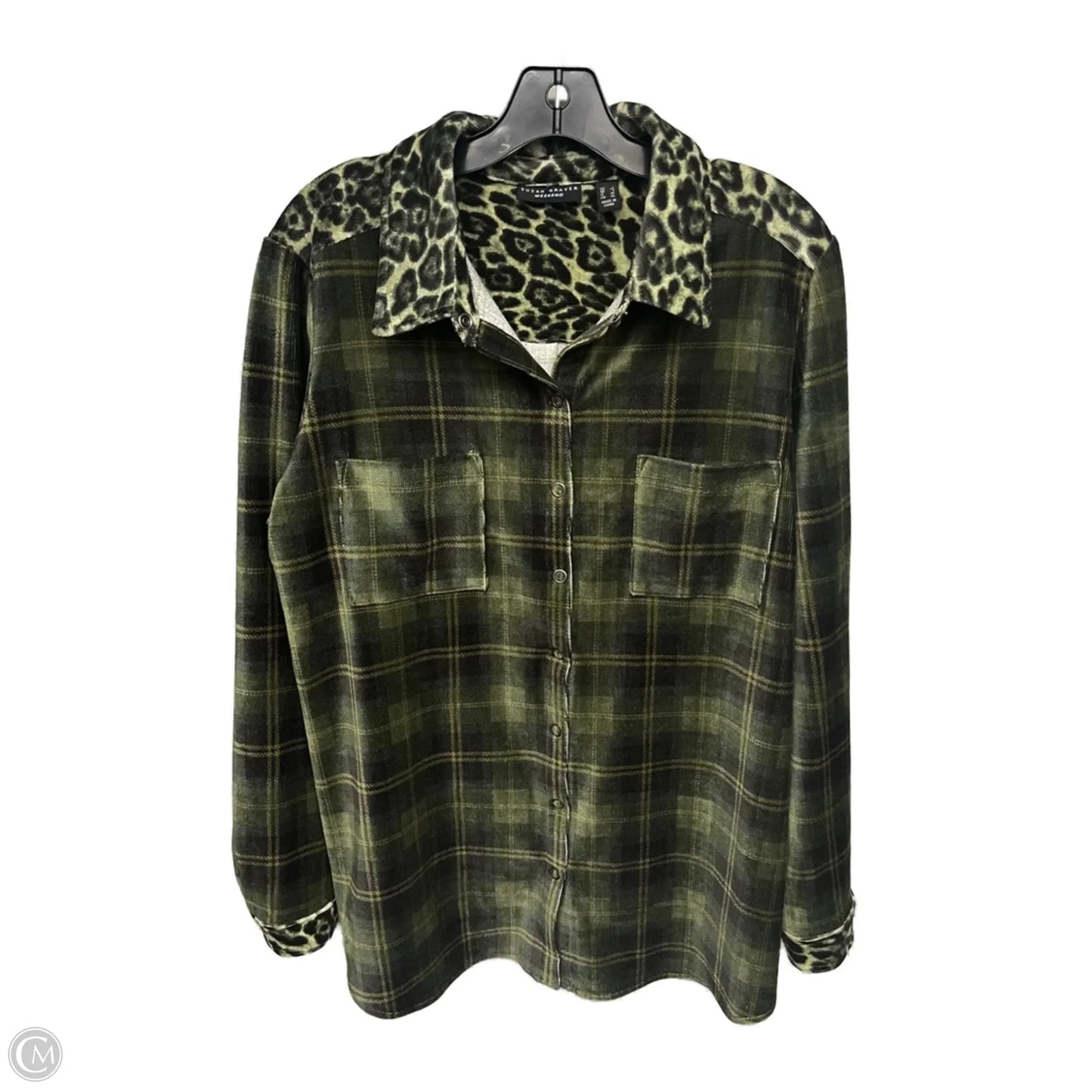 Top Long Sleeve By Susan Graver In Green, Size: Xl