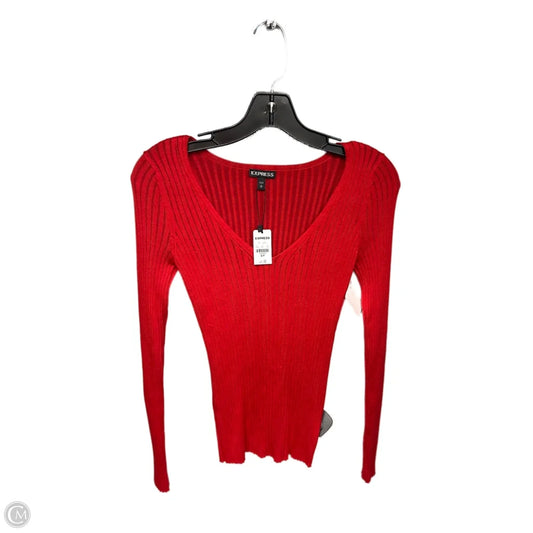Top Long Sleeve By Express In Red, Size: S