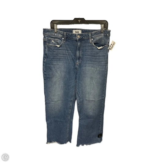 Jeans Wide Leg By Paige In Blue Denim, Size: 12