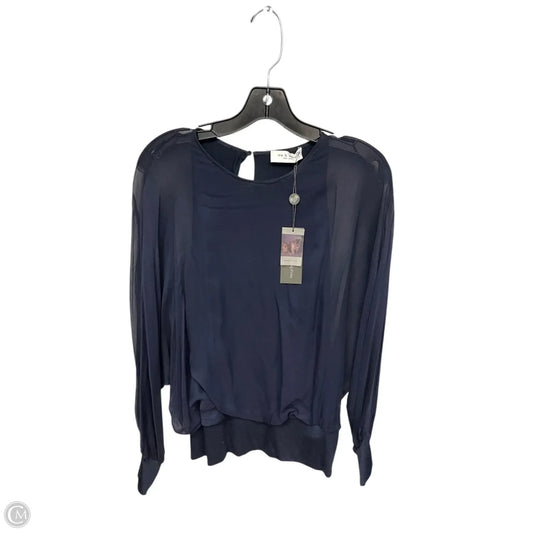 Top Long Sleeve By Clothes Mentor In Navy, Size: S