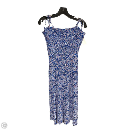 Dress Casual Maxi By Madewell In Blue & White, Size: 6