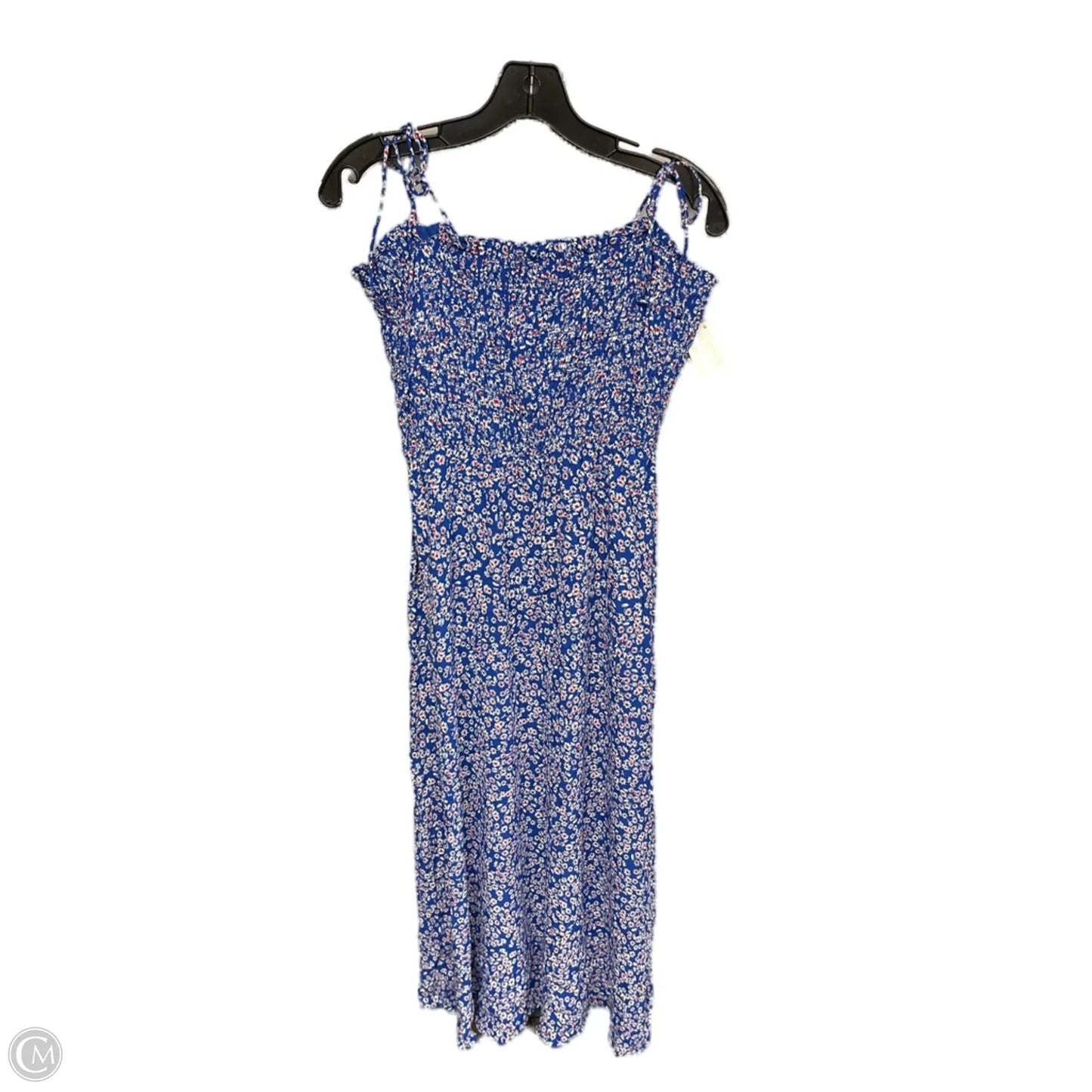 Dress Casual Maxi By Madewell In Blue & White, Size: 6