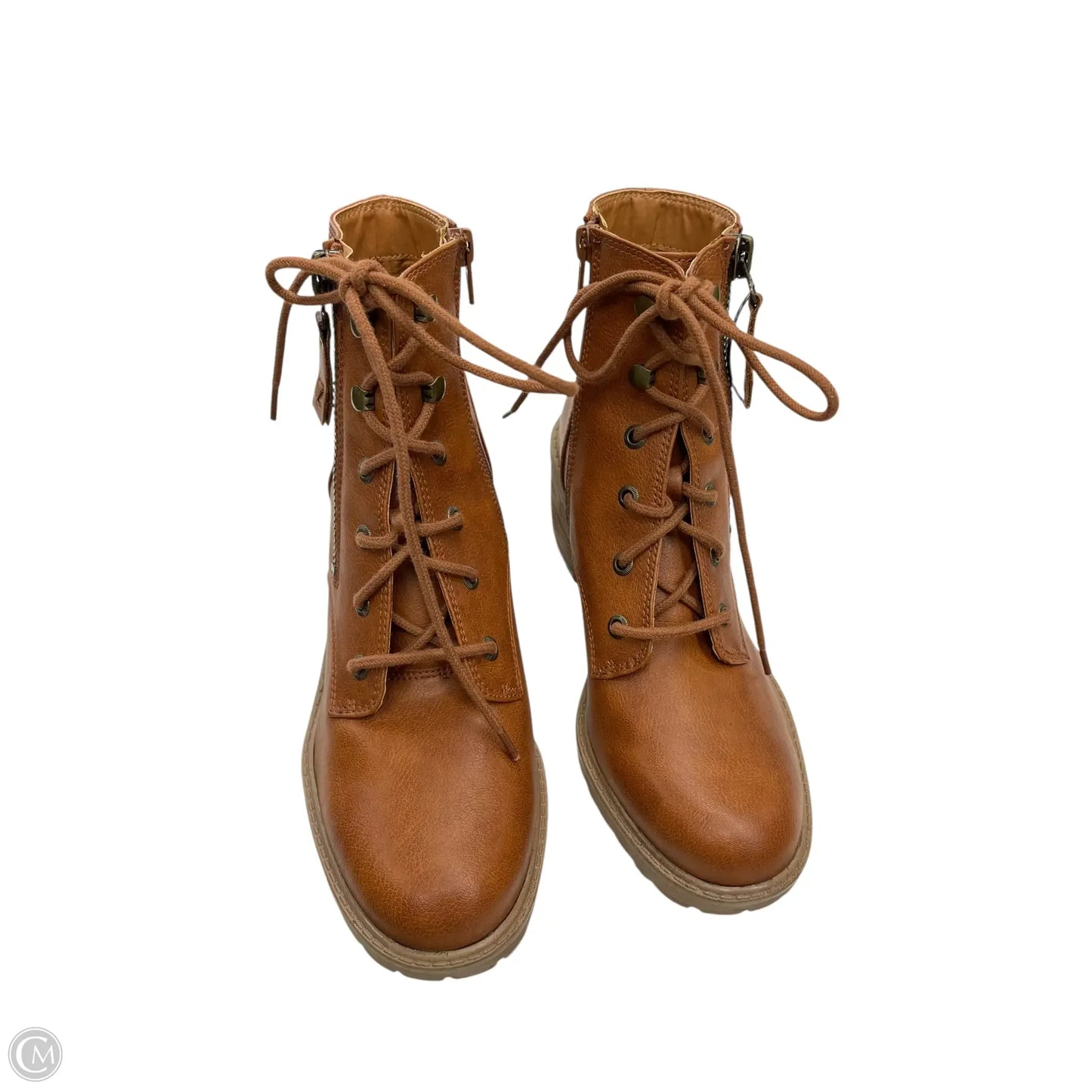 Boots Combat By Zodiac In Brown, Size: 8.5