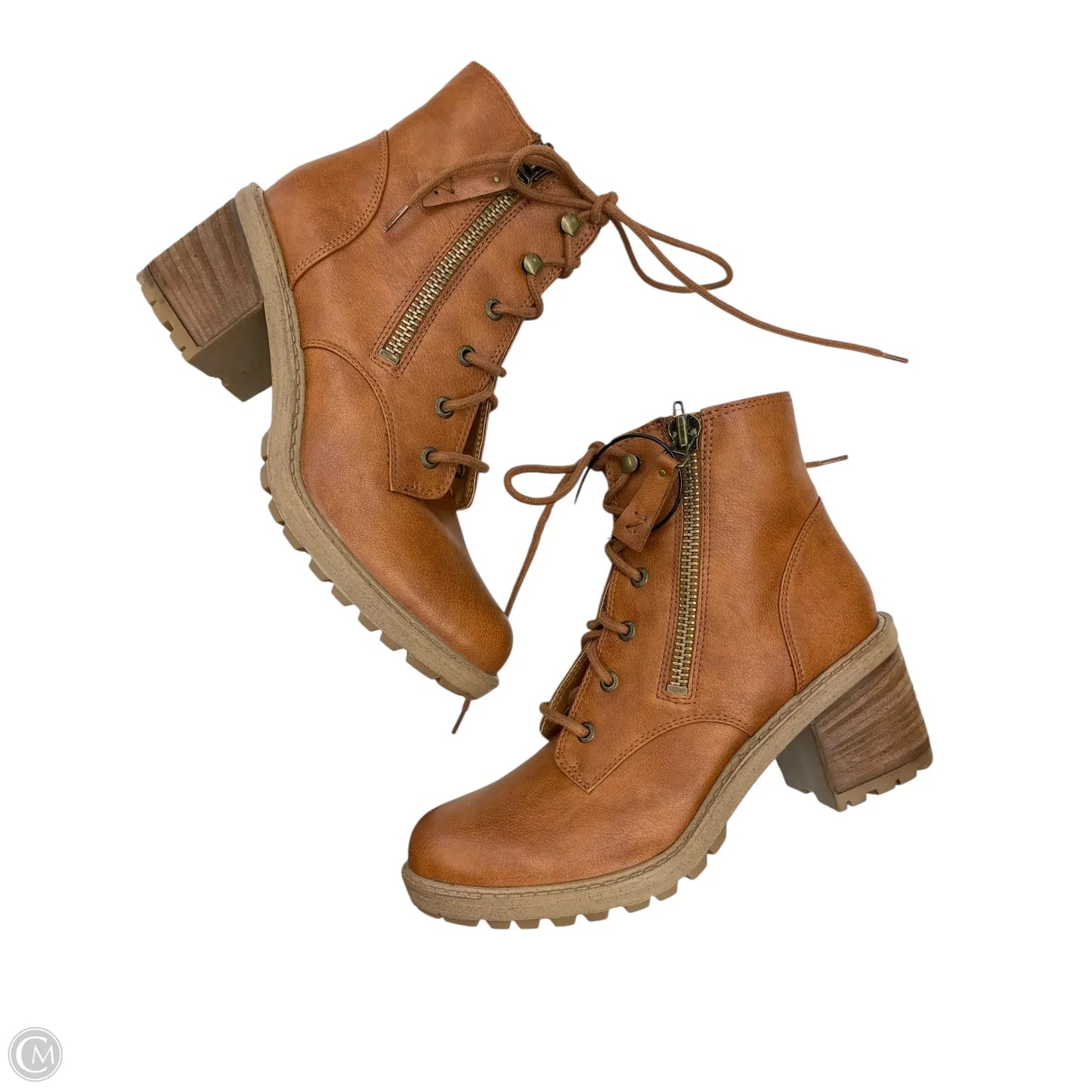 Boots Combat By Zodiac In Brown, Size: 8.5