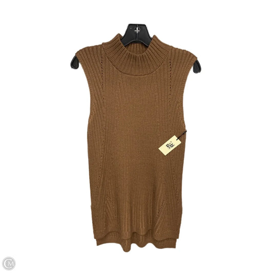 Top Sleeveless By Max Studio In Brown, Size: L