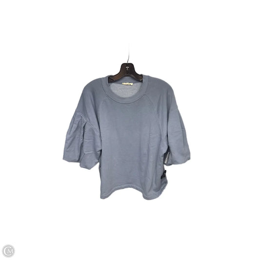 Sweater Short Sleeve By Madewell In Blue, Size: L