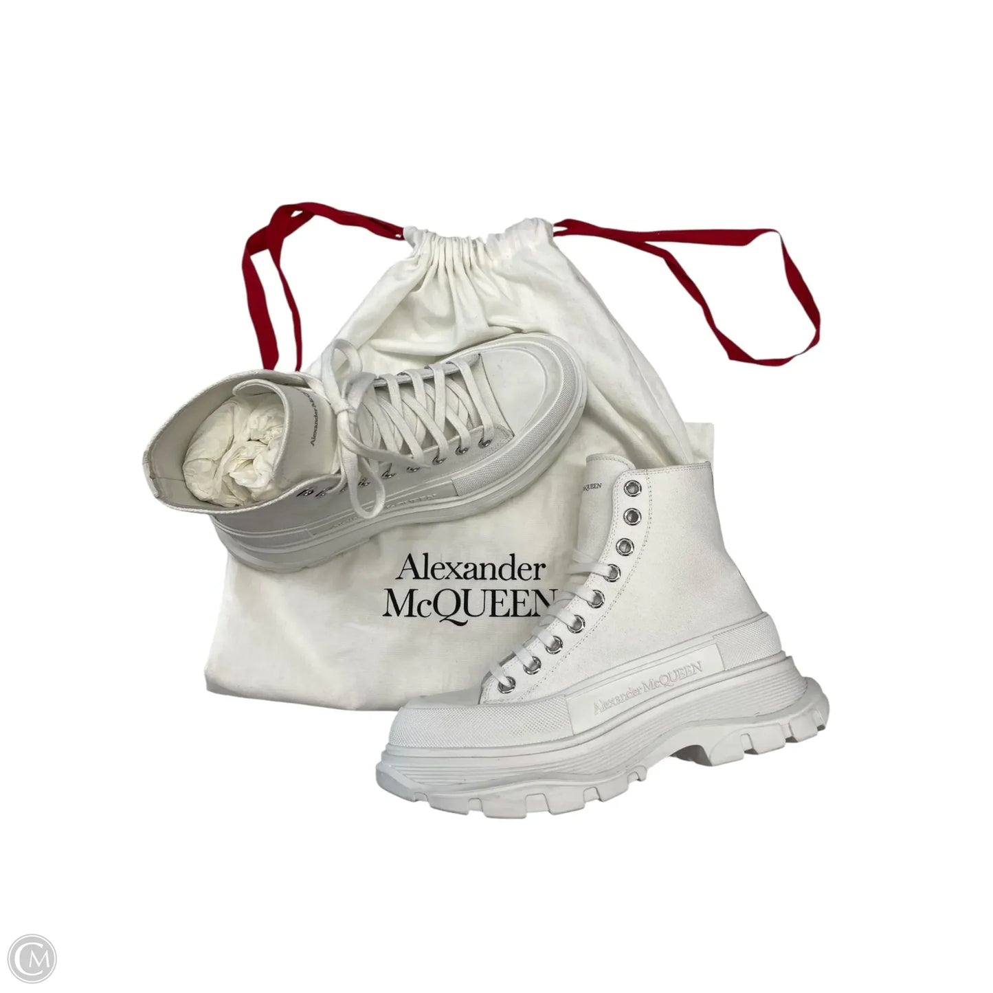 Shoes Luxury Designer By Alexander Mcqueen In White, Size: 8