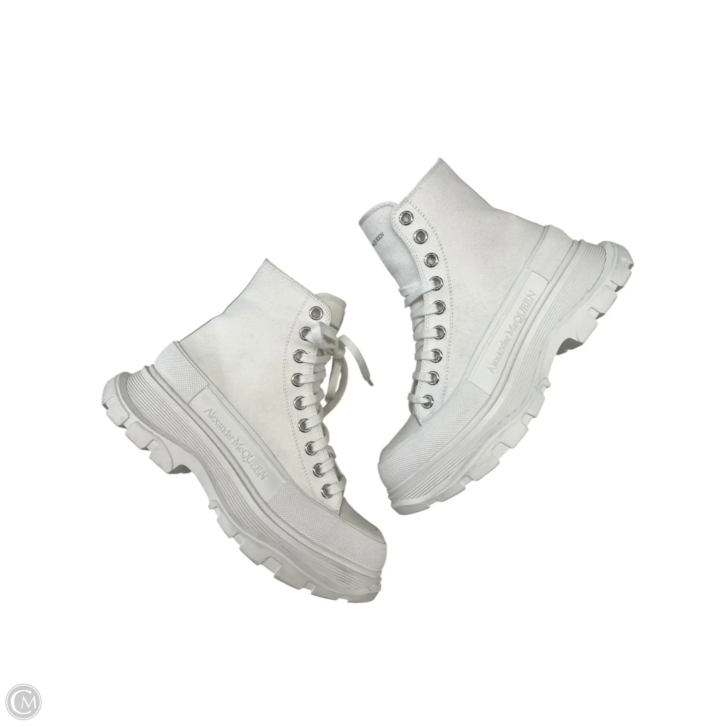 Shoes Luxury Designer By Alexander Mcqueen In White, Size: 8