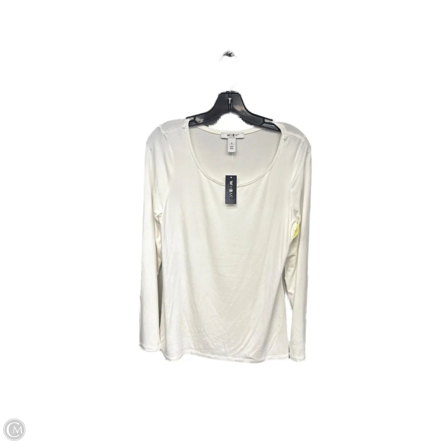 Top Long Sleeve Basic By White House Black Market In White, Size: M