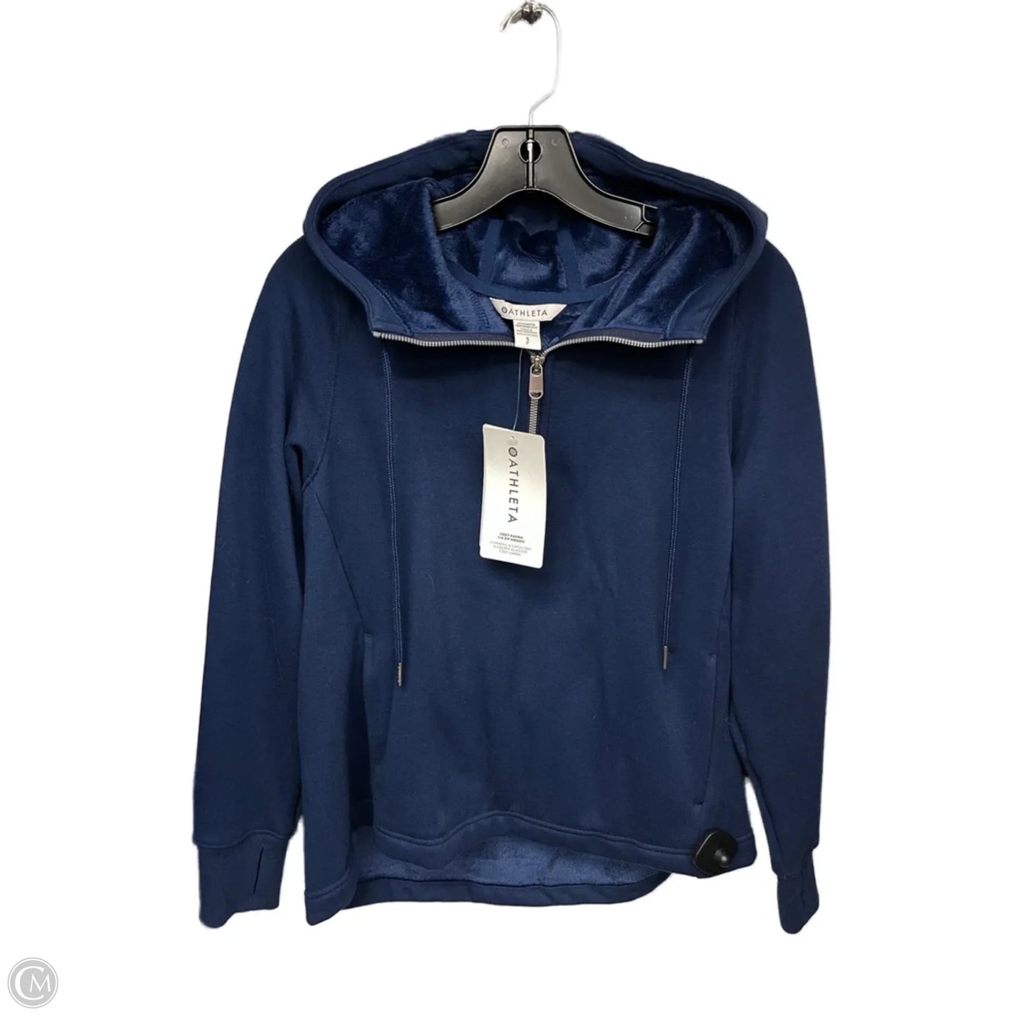 Sweatshirt Hoodie By Athleta In Navy, Size: Sp